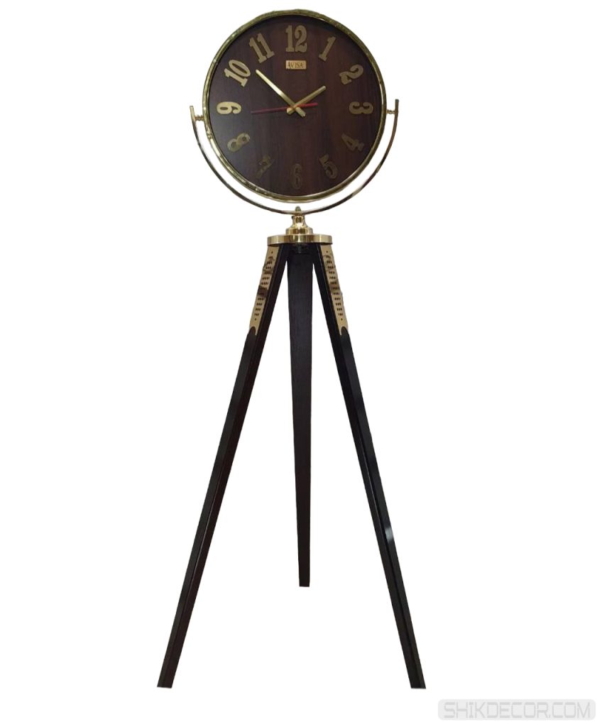 ساعت ایستاده سه پایه مشکی