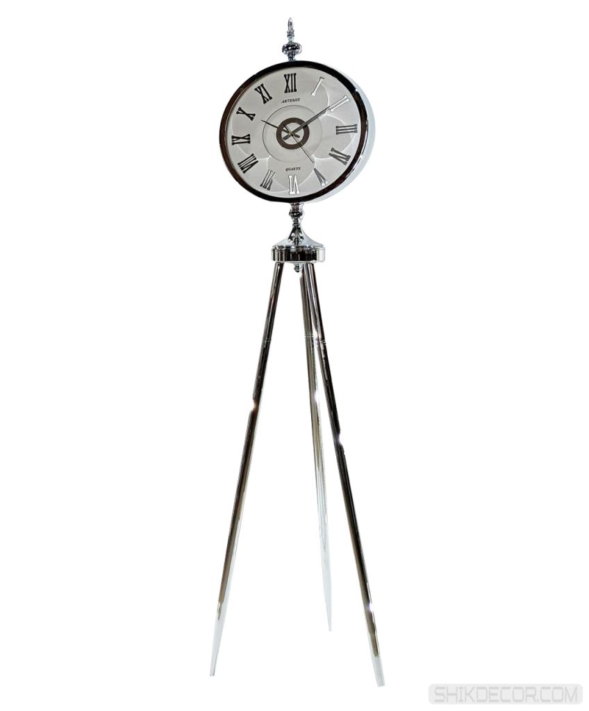 ساعت ایستاده لاکچری سیلور