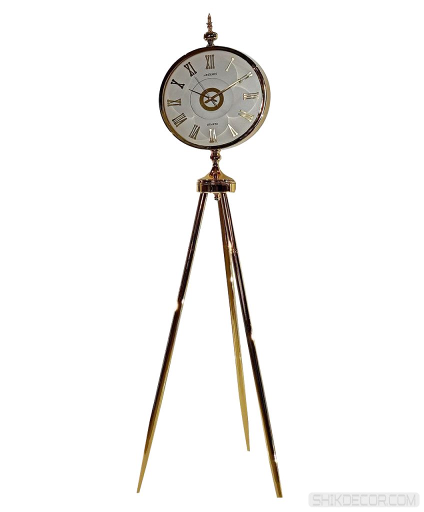 ساعت ایستاده لاکچری طلایی