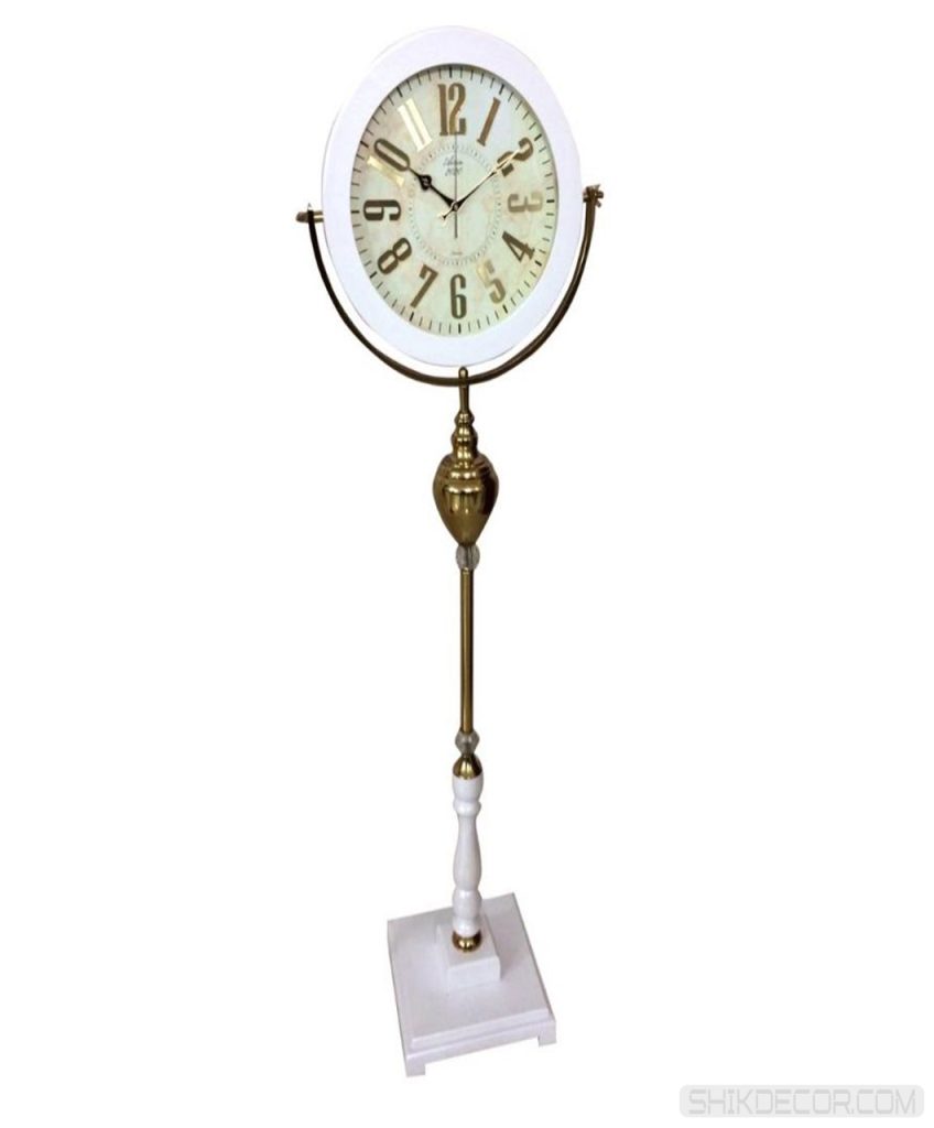 ساعت ایستاده چوبی جدید سفید