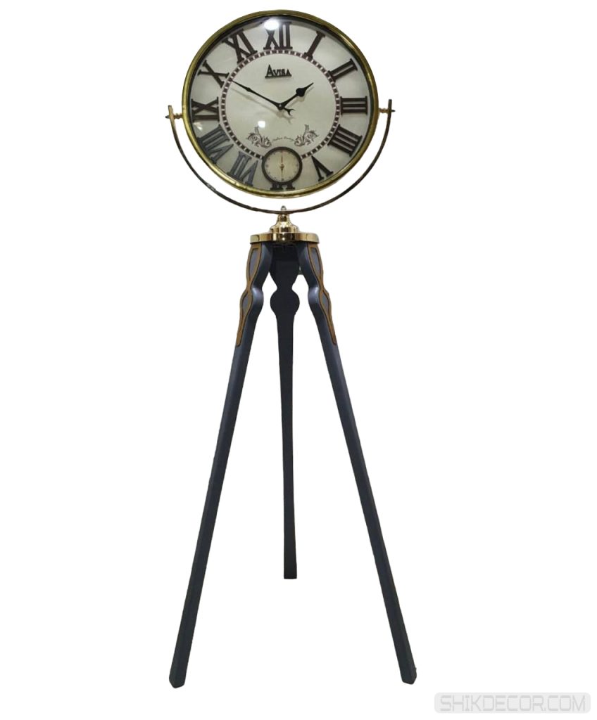 ساعت ایستاده چوبی مدرن طوسی