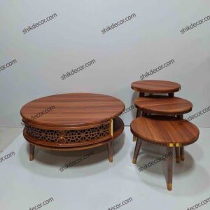 میز جلومبلی به همراه سه عسلی مدل مشبکی