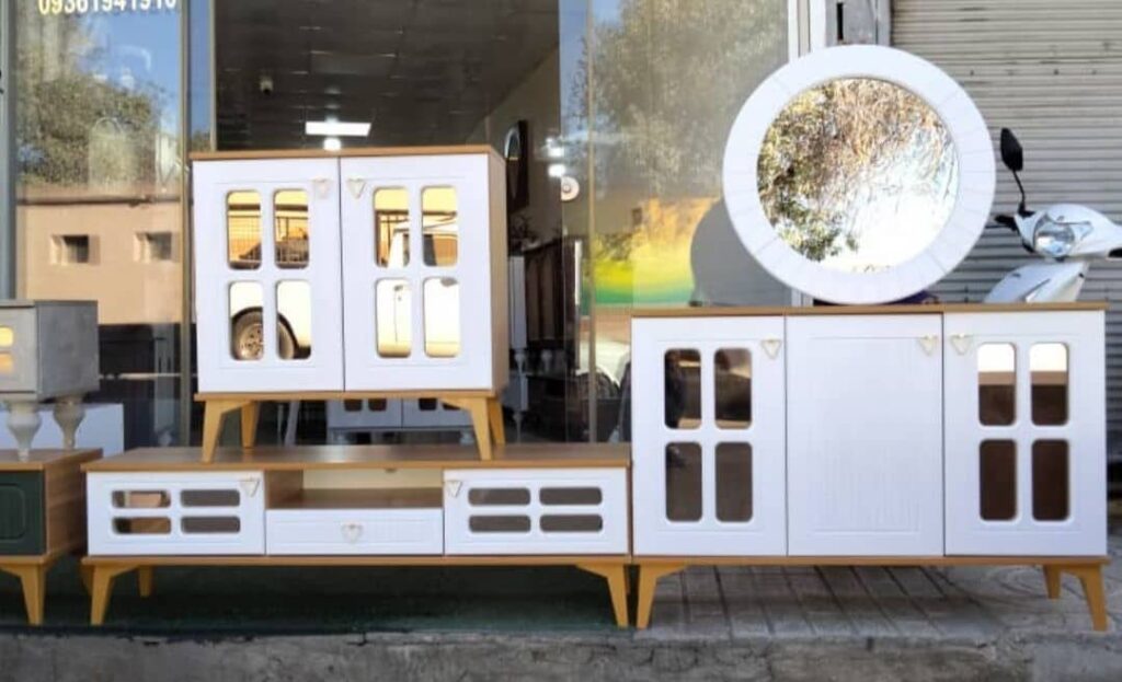 ست آینه و کنسول مدل شیشه خور