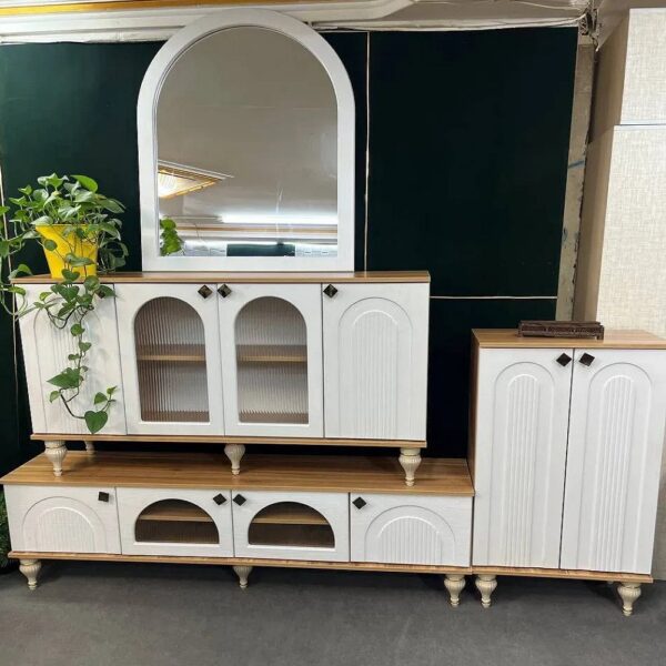 ست آینه و کنسول مدل شیشه خور گنبدی