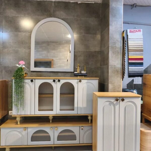 ست آینه و کنسول مدل شیشه خور گنبدی