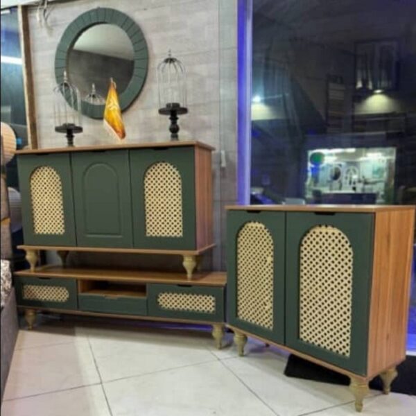 ست آینه و کنسول مدل مشبکی